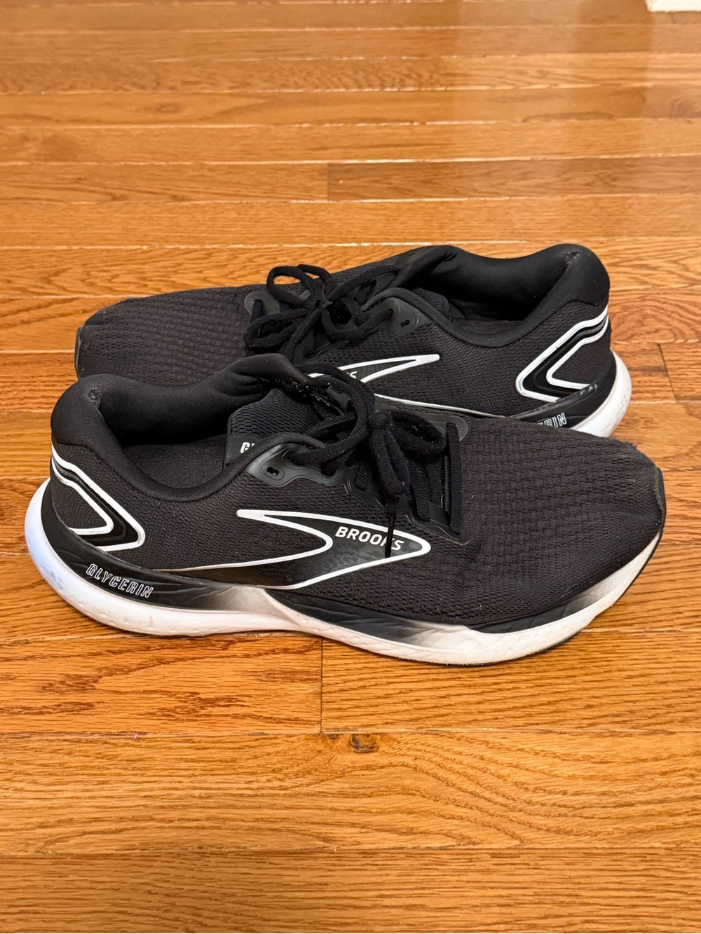 Brooks Men's Black Running Shoes with White Accents